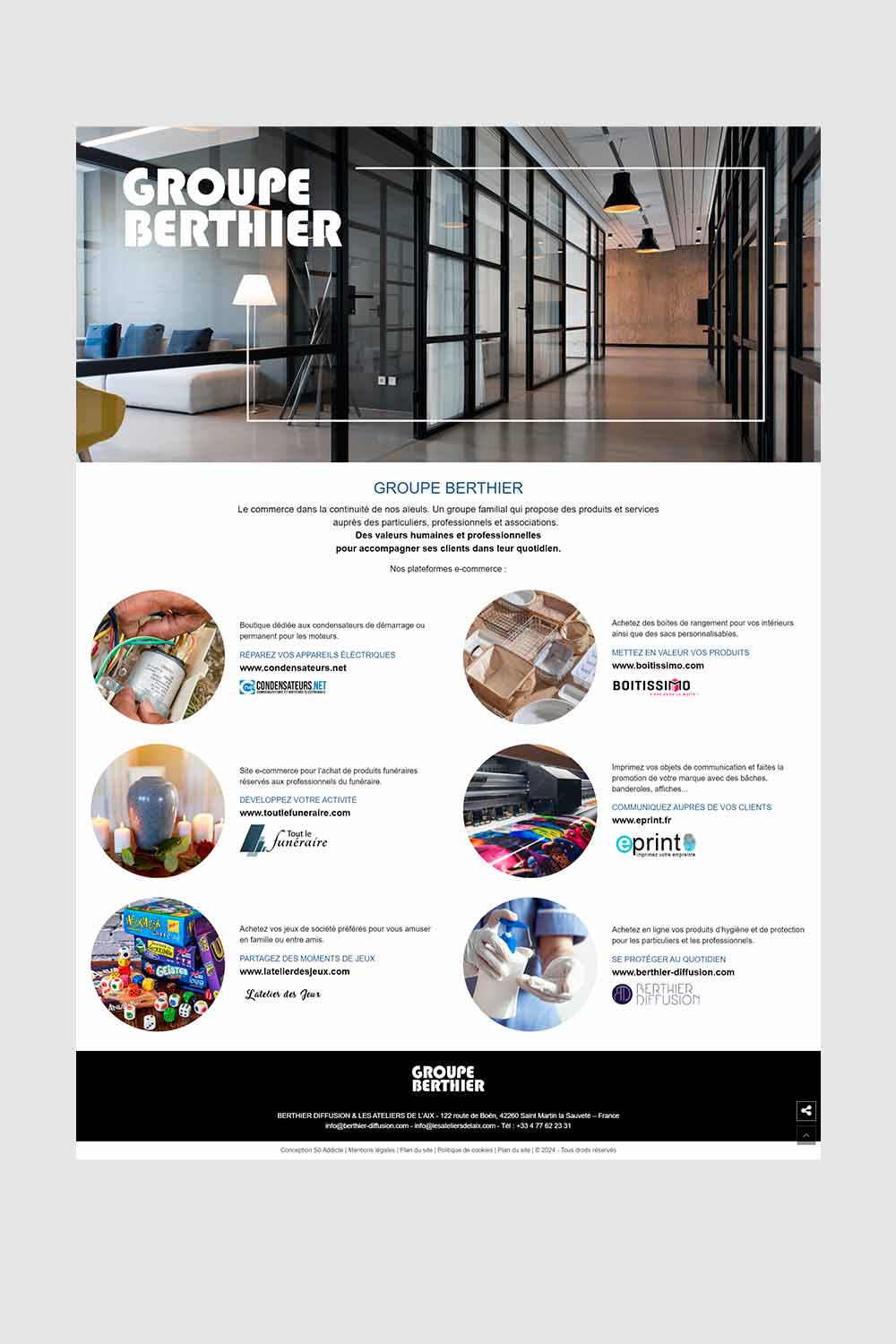 Maquette site Internet, travail de webdesign