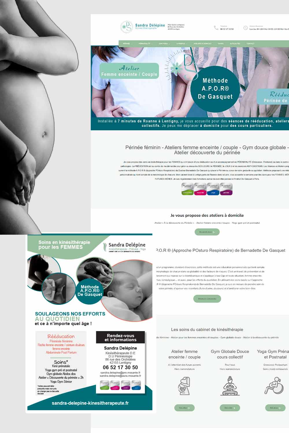 Conception de site Internet, affiche, carte de visite